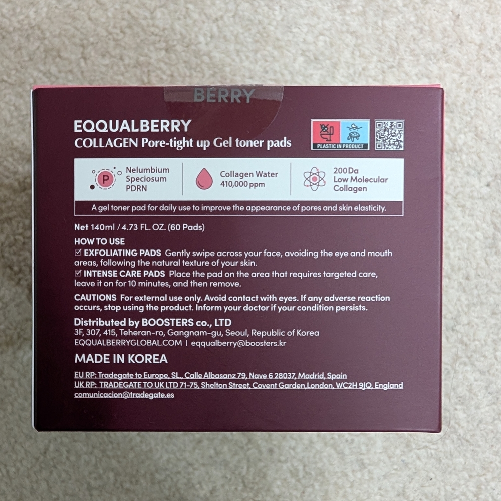 Collagen Pore-tight Up Gel Toner Pads - Pink - Picture 4 of 4